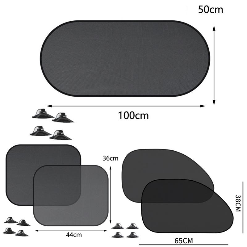 1-5Pcs Universal Car Sunshades Foldable Auto Side Window Rear Windscreen Mesh Sunshade Cover Car Windshield Accessories Exterior