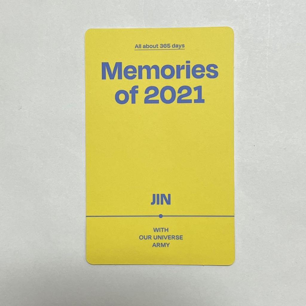 [USED] BTS MEMORIES 2021 JIN Blu-ray