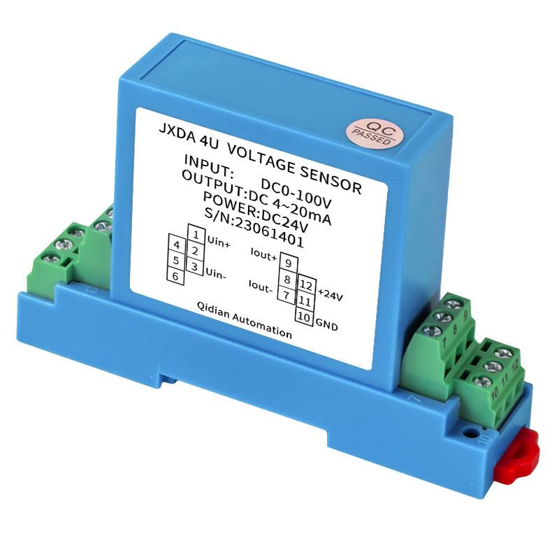 DC Voltage Transmitter 0-75mV 100V 50V Voltage Input 4-20mA Output Volatge Transducer Factory Supply DC Voltage Sensor
