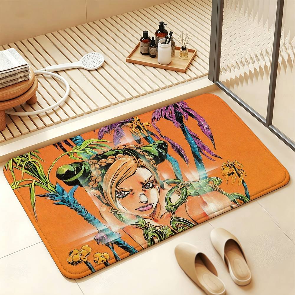 Jojo J-Jolyne Cujoh Anti‑Slip Floor Mat Short Plush Rug mat Soft Comfortable Machine Washable Home Decor