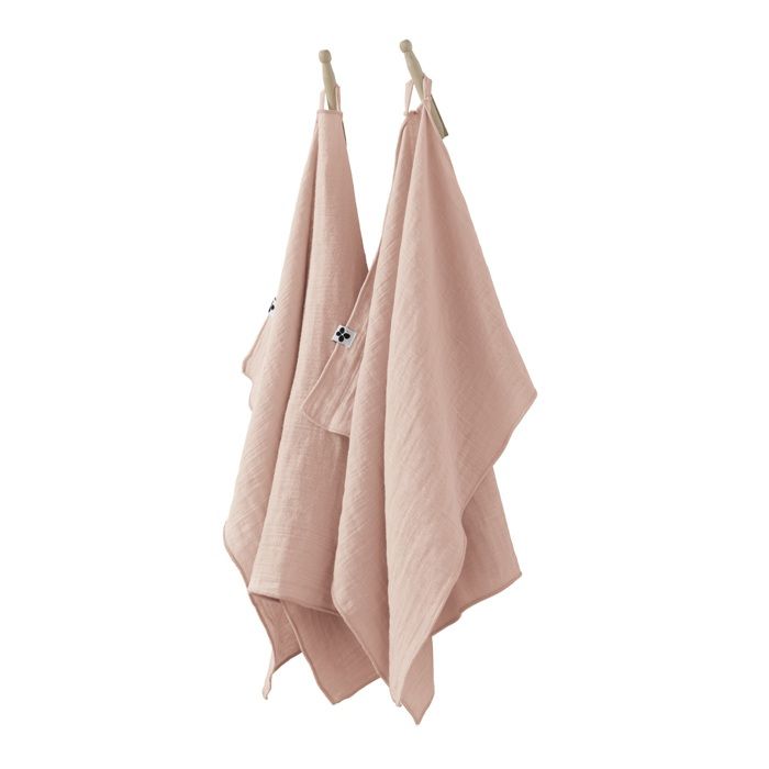 Set of 2 Cotton Gauze Hand Towels Gaia Collection