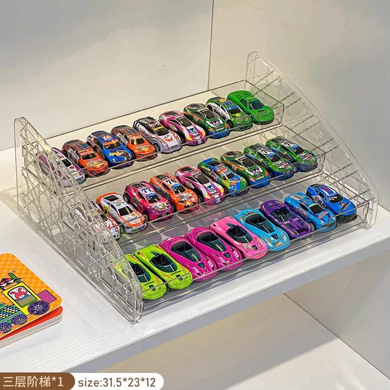 Stepped Car Display Stand Children s Alloy Model Toy Car Storage Box Hot Wheels Domeka Shelf