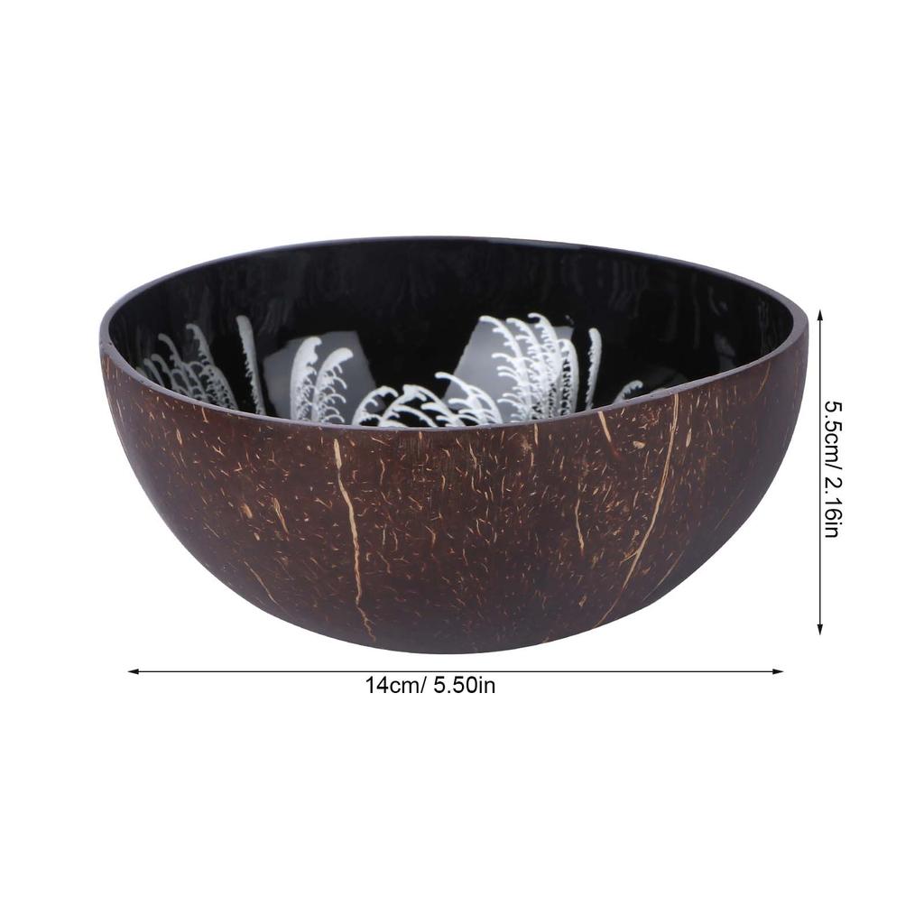 Natural Coconut Shell Bowl Pattern 5 Unique Creative Candy Container Nuts Holder for Home Office Use Coconut Shell Bowl