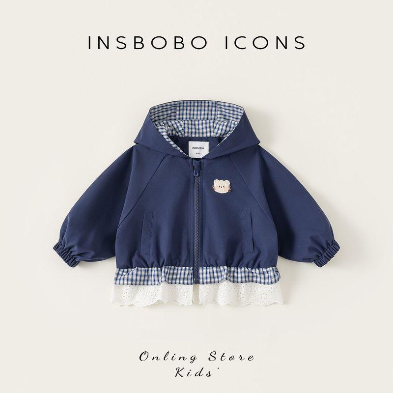 Детская куртка Insbobo 2026 Весна Новая детская одежда Малыш Весна и Осень Модная Стильная Куртка Весенняя одежда Tibetan youth 90