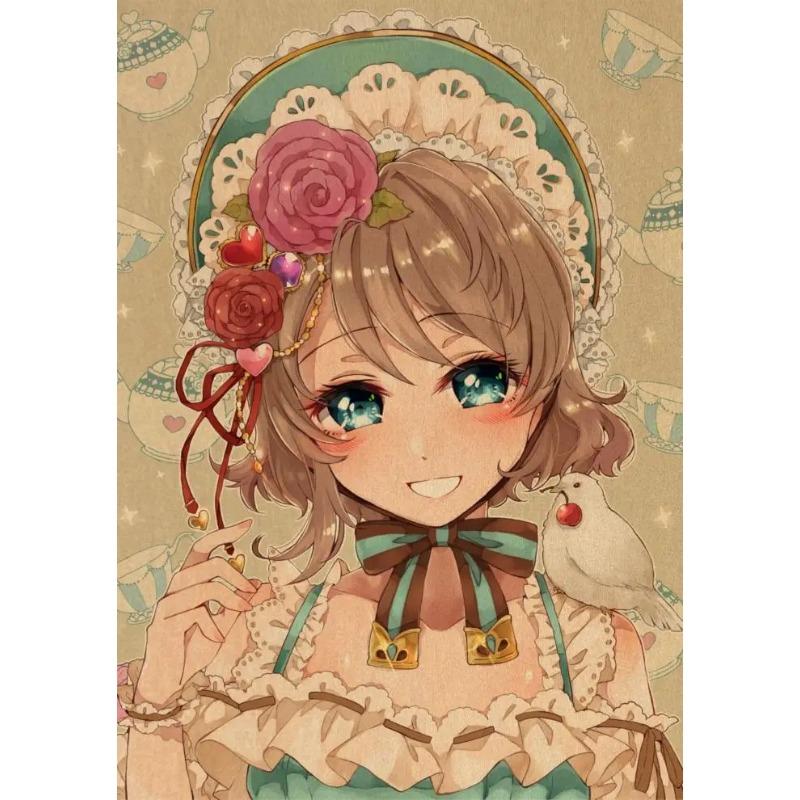 Love Live School Idol Project Anime Posters Retro Poster Home Decor Wall Art Canvas Painting Photos for Children's Room Decor