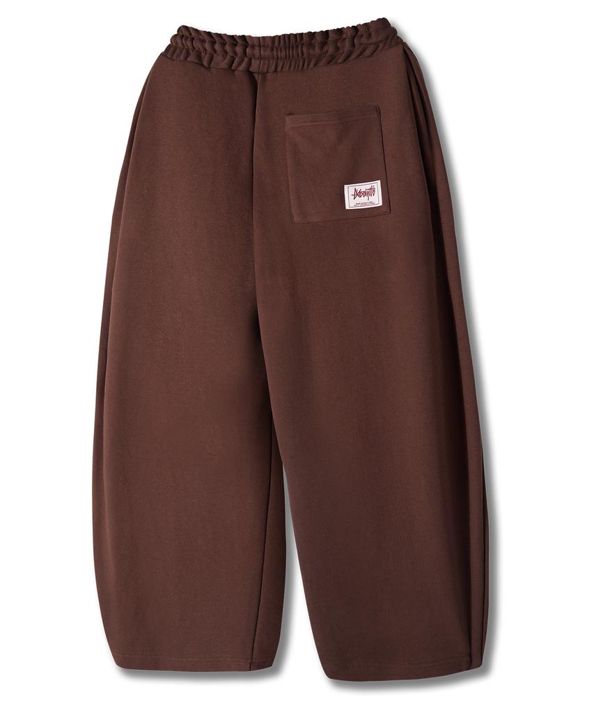 Yosemiti Curved Pintuck Balloon Sweatpants Brown Ylp-602