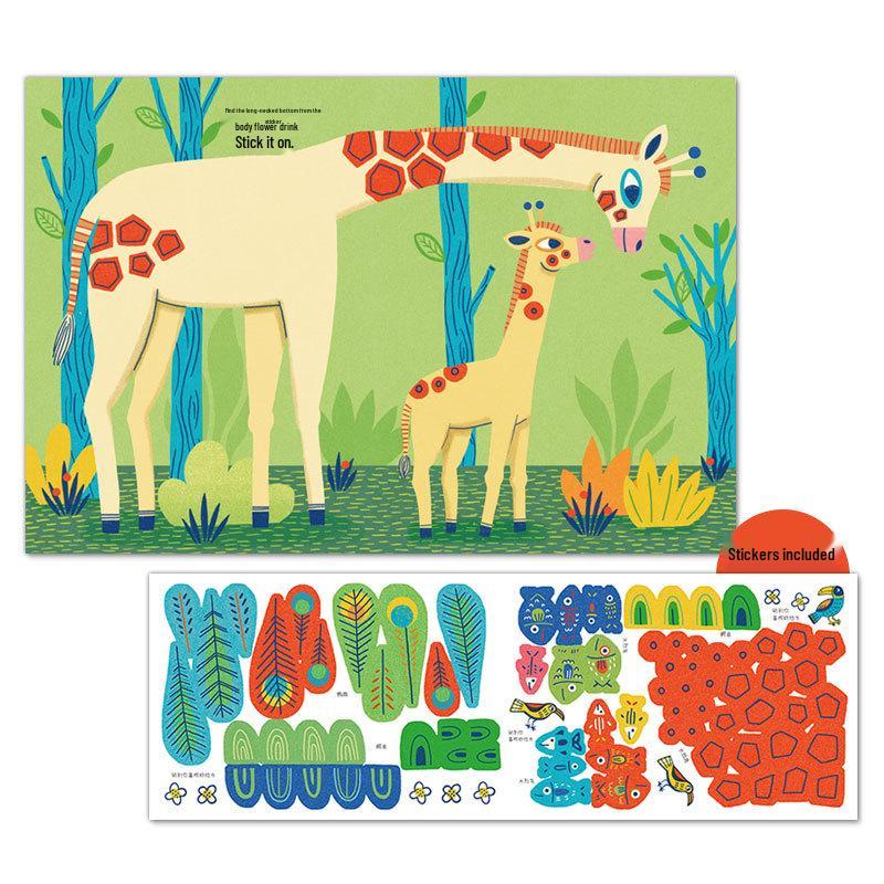 Noble Nature Animals Sticker & Coloring Book Set: All 4 Volumes for Children's Creativity