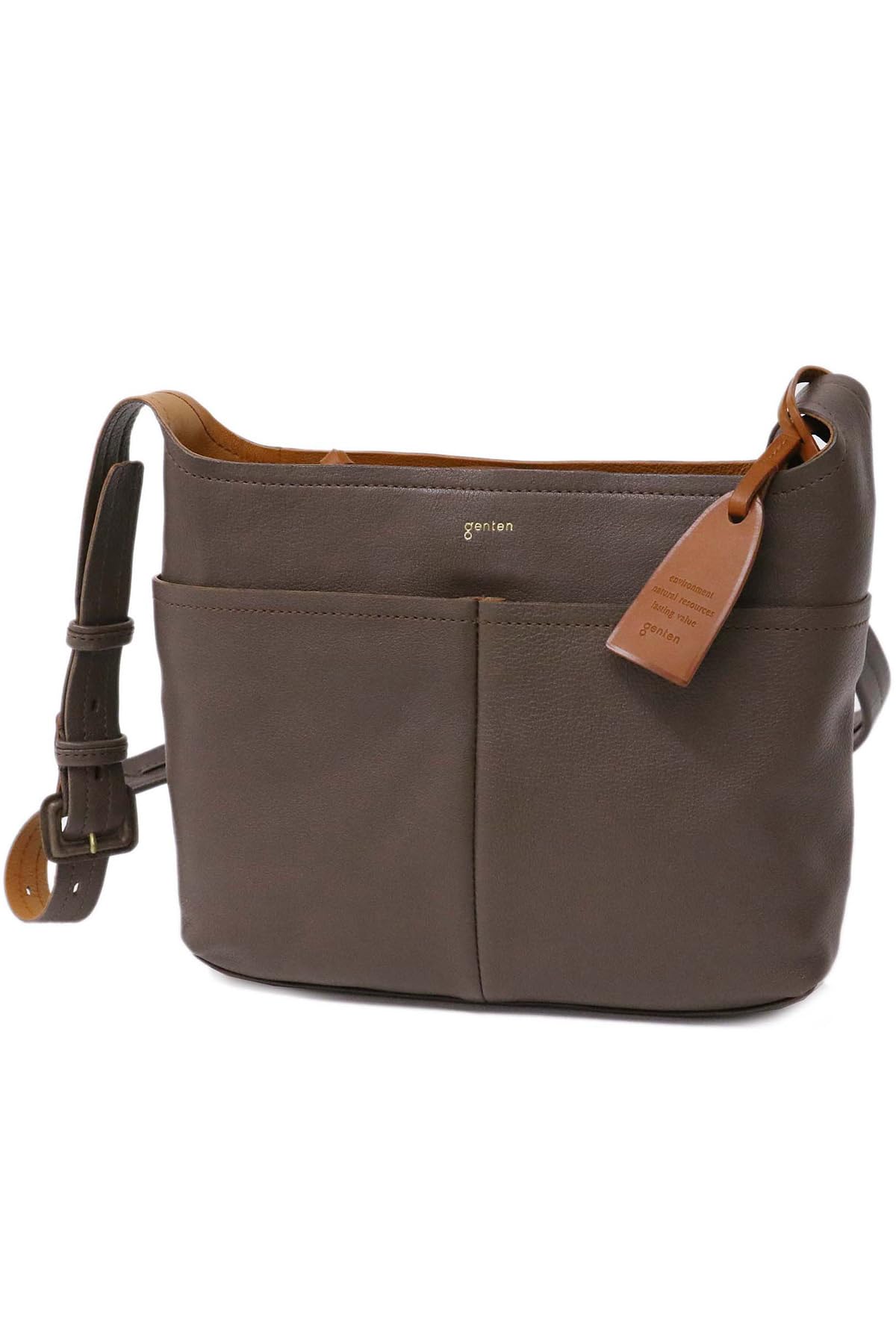 

Shoulder Bag Genuine Leather Clay [Genten] Women s GE-42063-21