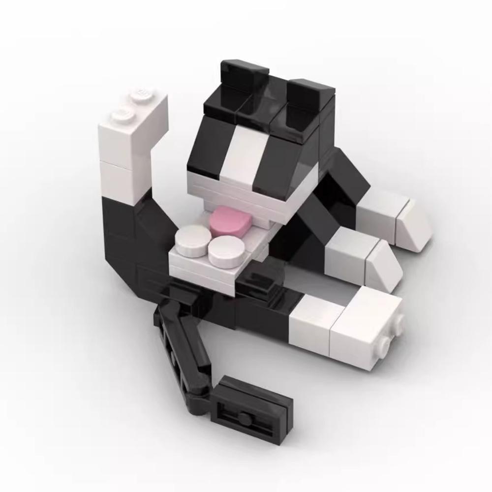 60Pcs/set Cat Figires Model Animal Series Building Blocks DIY Assembly Model Education Toys For kids Desktop Ornaments