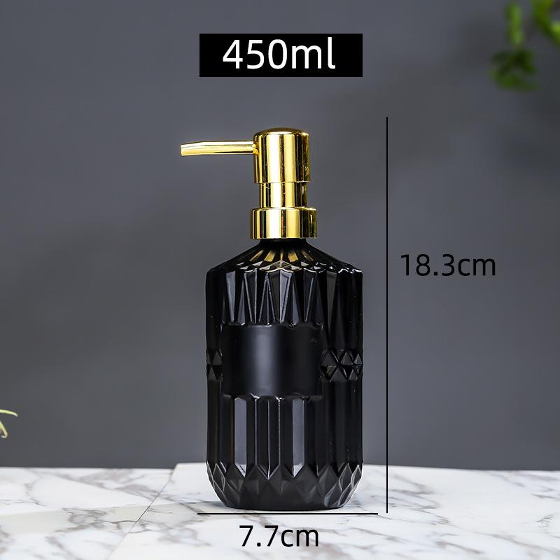 Nordische Badezimmerflaschen aus Glas: Spender für Duschgel, Lotion und Handdesinfektionsmittel