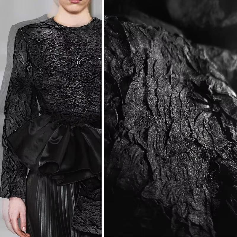 50x75cm Chiffon 3D Texture Crepe Pleated Fabric Skirt Shirt Designer Fabric Diy Sewing Stage Apparel Wedding Dress Decor