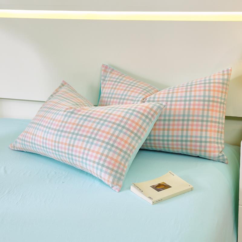 Cotton 2pcs Pillowcases Home Bedding Decorative Grid stripe Series Pillow Cover Wedding Super Soft Pillow Case