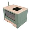 Enclosed Litter Box Foldable Top Entry Drawer Type Prevent Splashing Cat Toilet Box for Adult Cat Kitten