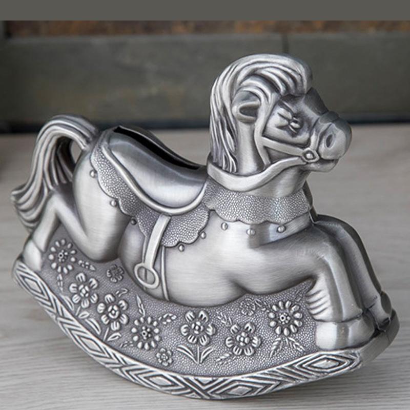 

Creative European Style Zinc Alloy Trojan Piggy Bank Savings Money Box Saving Pot for Kid Boy Girl Gift Home furnishings