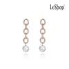 [LsSHOP] 14K Stone Pass Chain Earrings (Gold Plated)_LJ5049BRE
