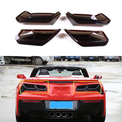 4 ΤΕΜ/σετ Για Chevrolet Corvette C7 2014- ABS Αυτοκινήτου Πίσω Φως Ουράς Πίσω Φώτα Ομίχλης Κάλυμμα Συσκότισης Διακοσμητικό Αυτοκινήτου