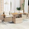 VidaXL Garden Lounge Set with Cushions 5 Pcs Beige Braided Resin Acacia 3327544