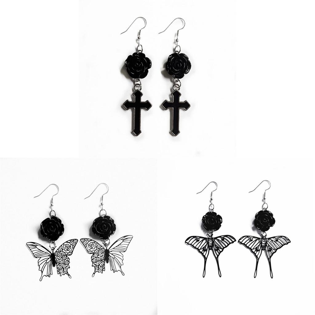 Dark Fashion Rose And Snake Animal Jewelry With Alloy Material For Womens Gothic Style