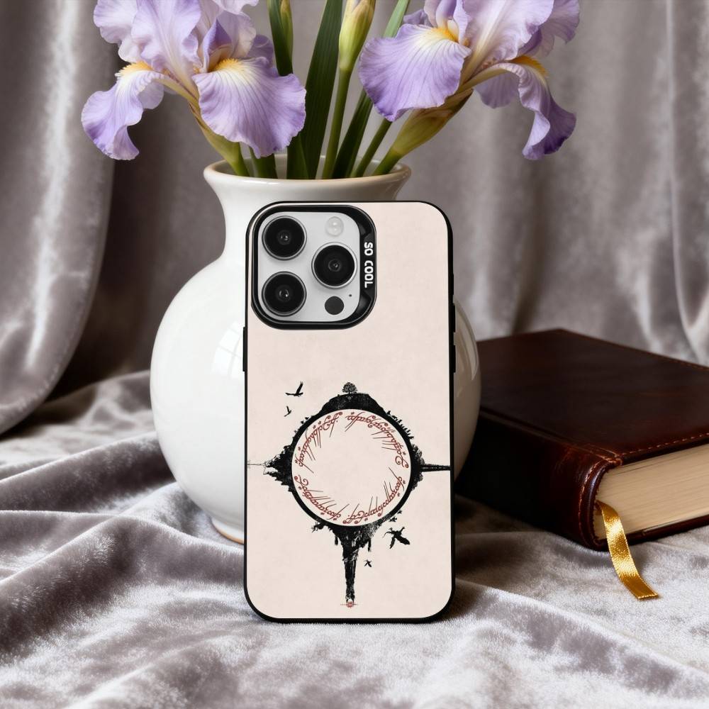 Movie T-The L-Lord-D R-Rings Phone Case For iPhone17,16,15,14,13,12,11 Plus,Pro Max Black Candy silver phone case