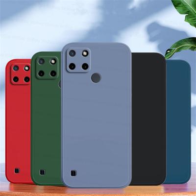 Dėklas Realme C21Y Dėklas Realme C21 C21Y C25Y C25S C30 C31 C33 C35 Dangtelis Atsparus smūgiams TPU Skystas silikonas Galinis telefono dangtelis Realme C21Y