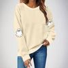 Women's Casual Fashion Print Long Sleeve O-Neck Sweatshirts Pullover Top Blouse