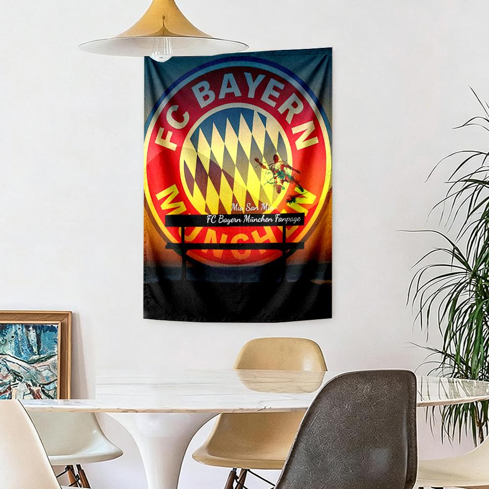 Bayern Munich Wall Decor Tapestry Art For Pet Memorial Birthdaywedding Party Backdrop Family Gift