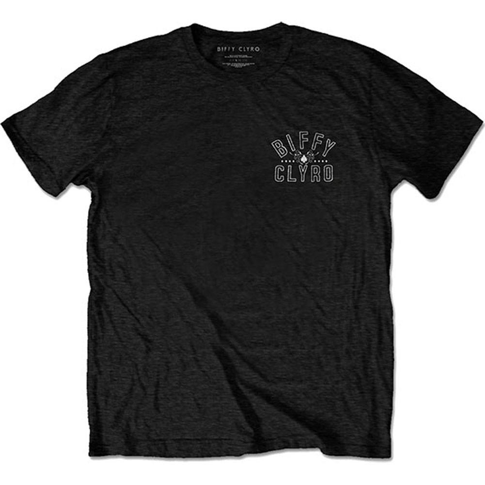 Men s Biffy Clyro Dolls (Back Print) Slim Fit T-shirt Medium Black XL
