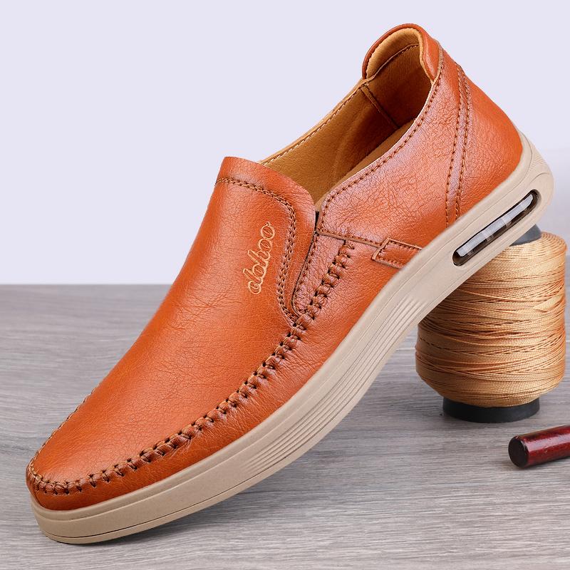 Classic Travel Footwear Basic Soft Comfortable Slip On Male Shoes Casual Leather Adulto Fashion Gentleman Shoes for Man Sneakers