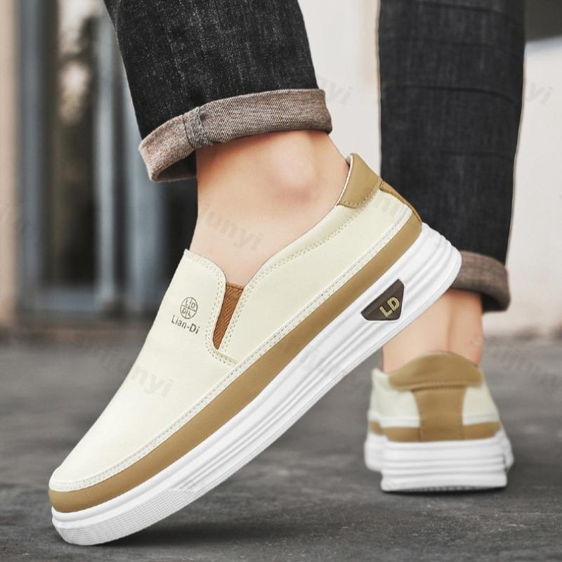 2026 Summer New Style Men's Fashi Casual Single Shoes Breathable Color Blocked Loafers Comfortable Slip  N slip Sneakers