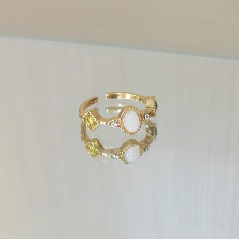 Love Retro Chic Heart Ring Copper Adjustable Pearl Ring For Women Highend Accessory Fashion