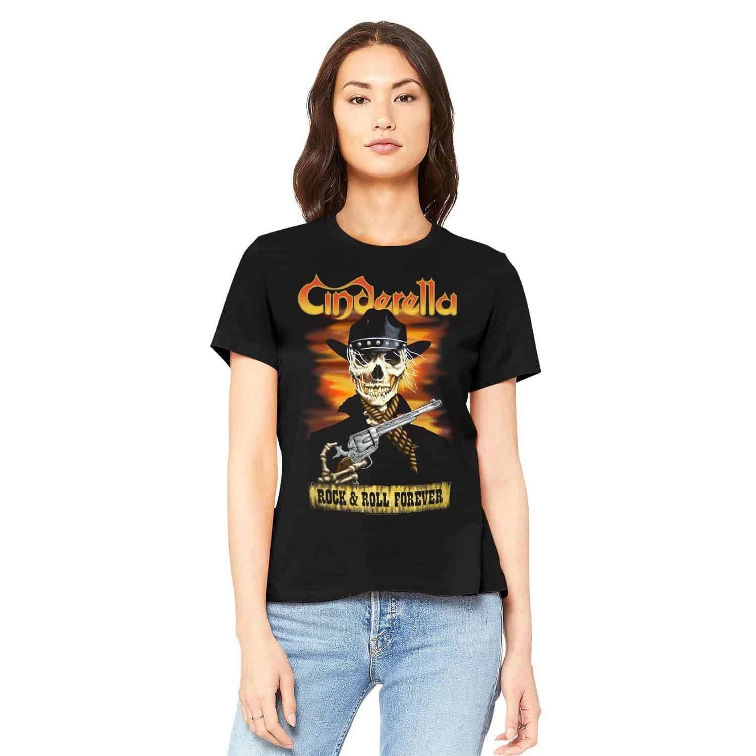 Cinderella Skeleton Cowboy Women s T Shirt XL