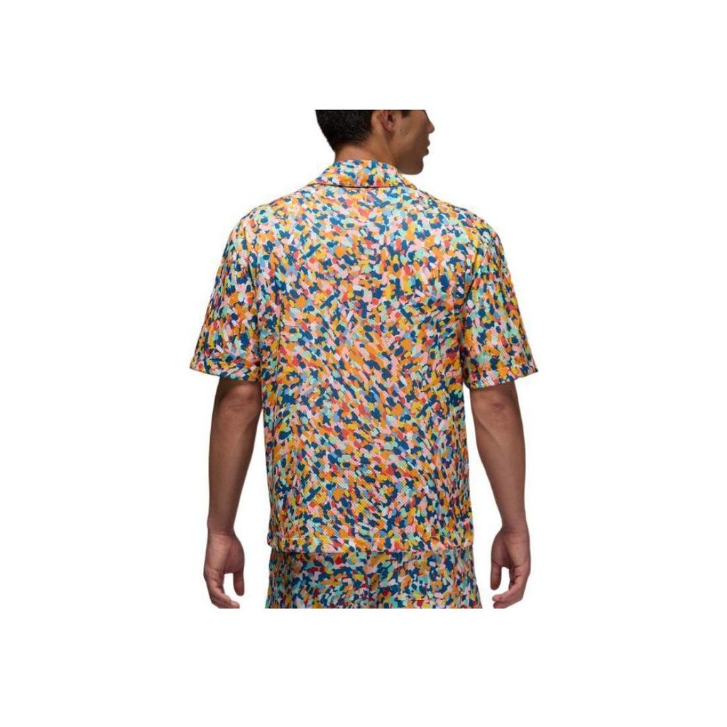 Jordan Comfortable Polo Button-Up Casual Short Sleeve Shirt Men Shirts Legendary-Pink FN4642-622