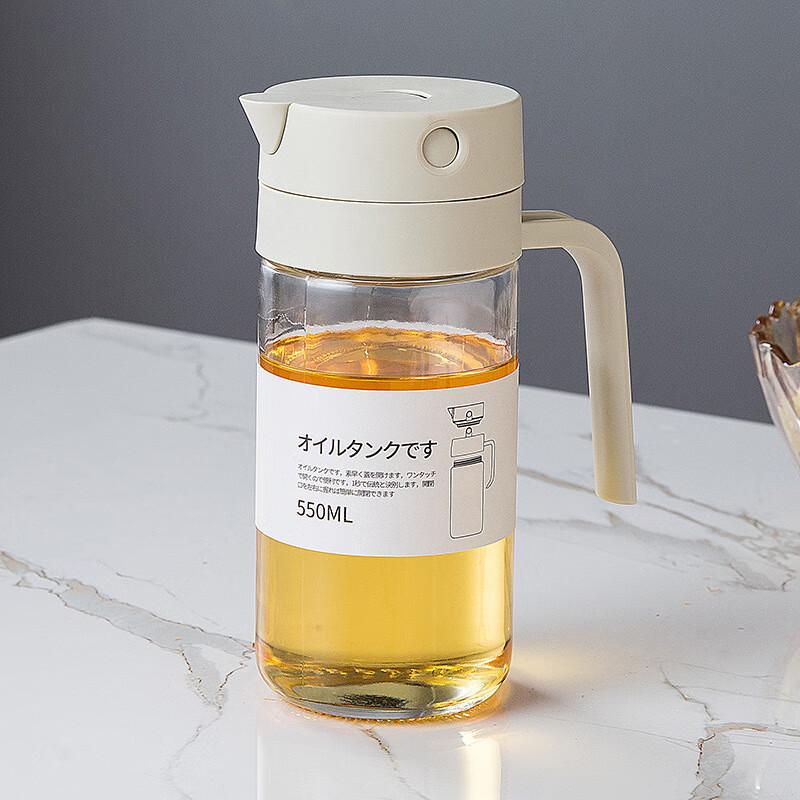 YEGIE Japanese Style Auto-Open Glass Oil Dispenser