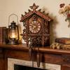 Vintage Wall Clock Wooden Battery Operated Retro Hourly Chimes Decorative Home Decor for Bedroom Living Room Study Wall Clock