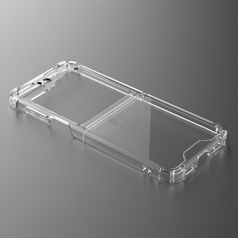 For Samsung Galaxy Z Flip7 FE 5G/Z Flip6 5G Case Transparent Hard Acrylic Phone Cover Shockproof Protection