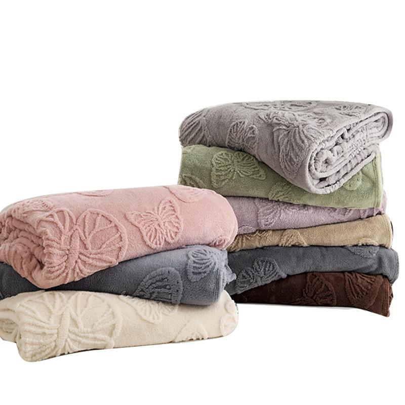 Pătură moale pentru canapea, pătură de flanel fleece, pături decorative ușoare de pluș cu model de fluture pentru toate anotimpurile