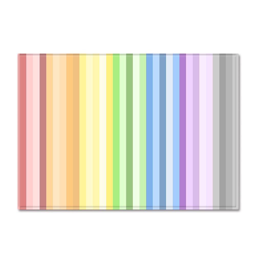 Line Printing Three-Dimensional Carpet Living Room Runway Green Floor Mat