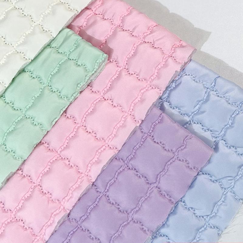 1M Wielokolorowy 3D PU Ultrasoniczny Poliestrowy Materiał Bąbelkowy Elastyczny Kompozytowy Pikowany Haftowany Materiał do Szycia DIY Torba Odzież