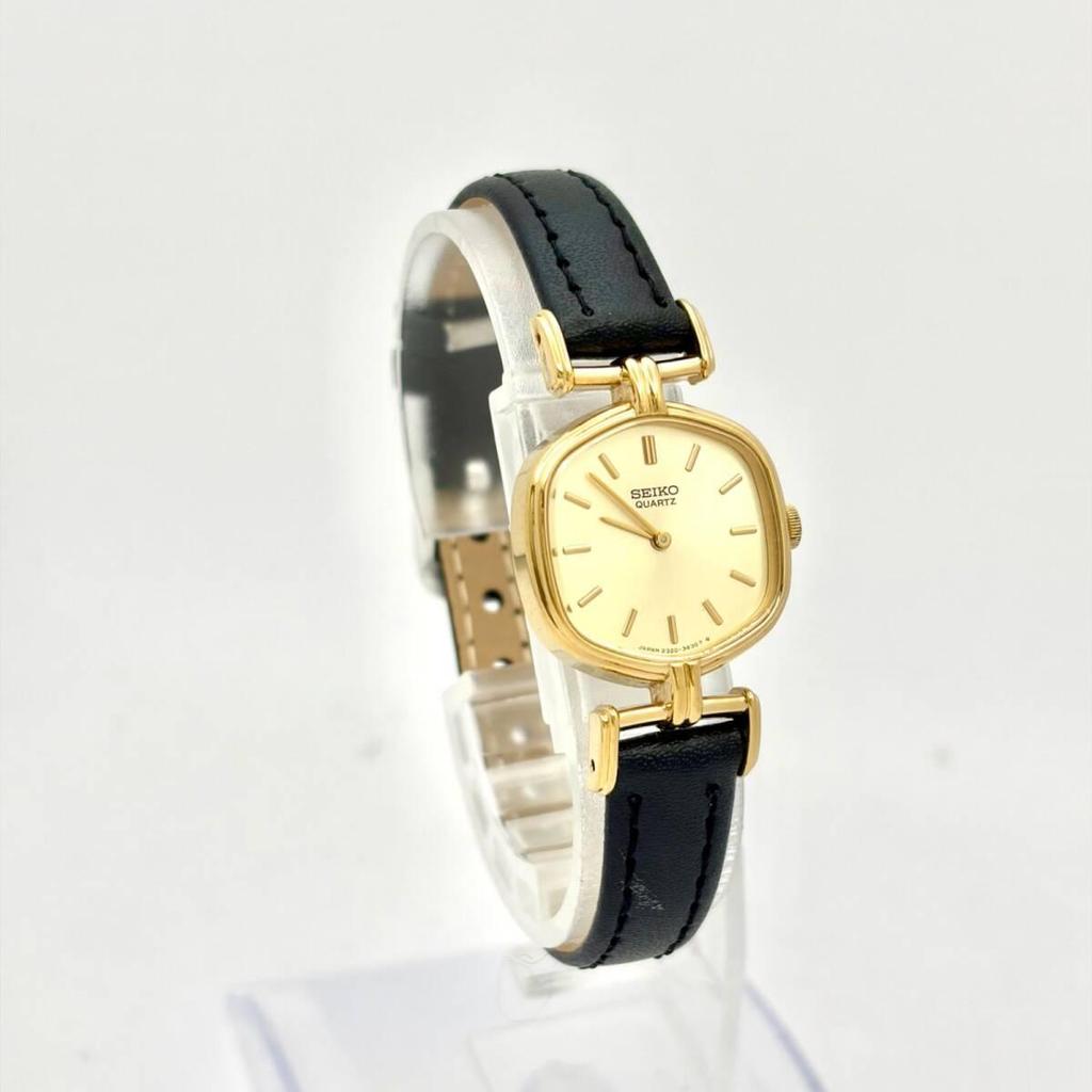 Used [Good Condition/New Battery] SEIKO Seiko Ladies Watch Gold Hexagonal 2320-6700 150389 New Belt