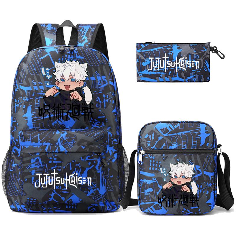 3 teile/satz Anime Rucksack für Jungen Mädchen Leichte Taschen Hildren Schul Student Kawaii Rucksack Zurück Zu Schule