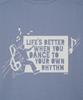 Iuteu Dancing Note T-Shirt / Light Blue