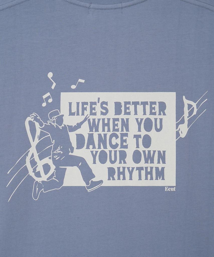 Iuteu Dancing Note T-Shirt / Light Blue