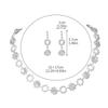 Luxury Rhinestone Necklace & Earring Bridal Set - High-End Wedding Jewelry Accessories