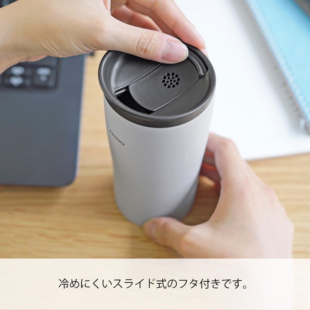 HARIO Tumbler Gray 300ml HARIO Thermal Tumbler with Lid Stainless Steel Present Gift Present STF-300-GR