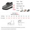 Silver Pu Leather Women Brogues Shoes Plus Size Suqare Toe Platform Flat Shoes Woman Lace Up Height Increasing Casual Shoes 43