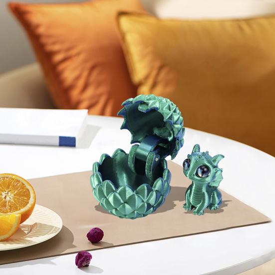 Ovo de Dragão Impresso em 3D com Dragão Dentro Ovo de Dragão Misterioso Brinquedo Fidget Colecionável de Fantasia Presentes para Recheio de Cesta de Páscoa Decoração para Casa e Escritório
