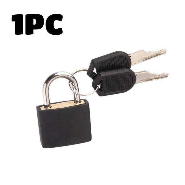 6Pcs Suitcase Lock Small Strong Padlock With 2 Key Travel Tiny Suitcase Anti-Theft Lock Drawer Diary Colored Plastic Case Lock