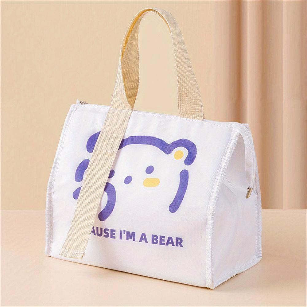 1PC Oxford Cloth Lunch Box Bag Food Storage Insulated Cooler Cool Bag Handbag Travel Lunch Bag Camping Picnic Bag
