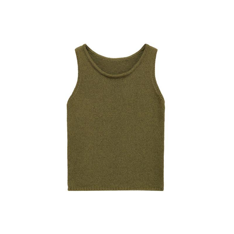 Kaslead New Women clothes Western Style Fashion Simple Knitted Outerwear Vest 2893066 2893067