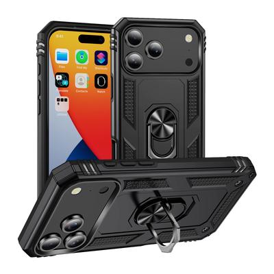 Puzdro na mobilný telefón s krúžkom, držiakom, proti pádu pre Apple 17, do auta, magnetické prísavky, ľahký luxus, prémiový pocit, puzdro na mobilný telefón